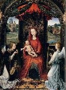 Hans Memling Madonna Enthroned with Child and Two Angels china oil painting artist